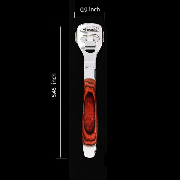 Fodpleje Pedicure Barbermaskine, Fod Callus Barbermaskine Sæt med Træhåndtag, Død Hård Hud Callus Fjerner til Fødder (inkluderer 10 Blade, 1 Fodfilhoved)