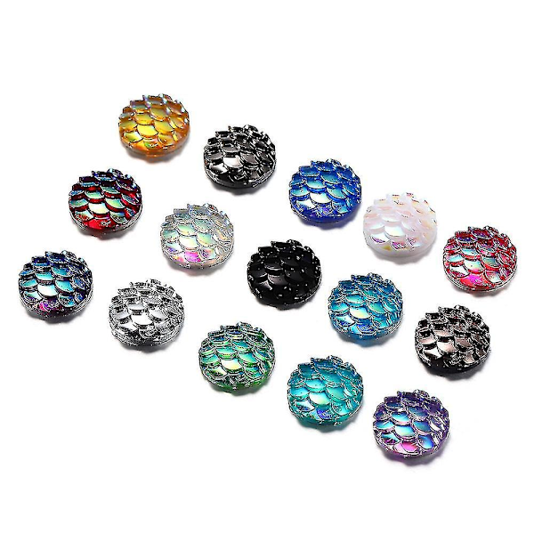 Fiskeskæl Cabochons (50 stk./8 mm)