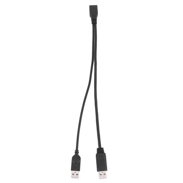 Sort Usb 3.0 Hun Til Dobbelt Usb Han Ekstra Strøm Data Y Forlængerkabel Til 2.5 Tommer Mobil Harddisk D