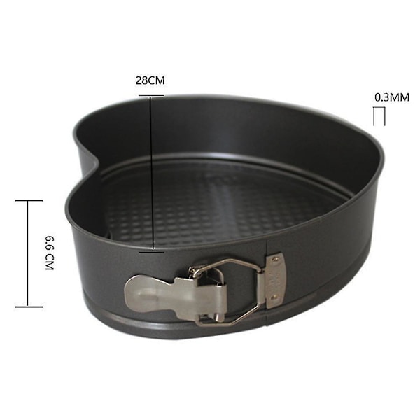 Mini Hjertebageform Hjerte Springform Lille, Non-stick Belægning, Lækagesikker, Bageform Til Halv Opskrift