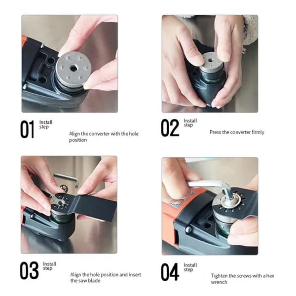 2 sæt Starlock-adapterkonvertere, Starlock-system, elværktøj, savklingeadapterkonvertere