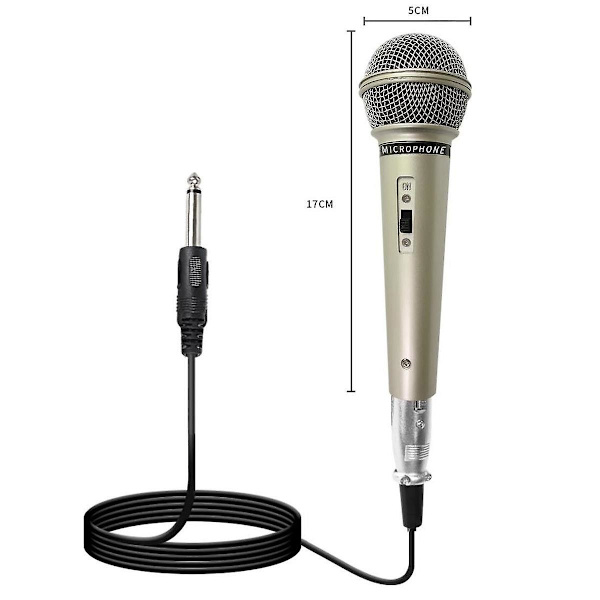 Professionell Dynamisk Trådbunden Mikrofon Sångscen Hem Karaoke Datorhögtalare Microp