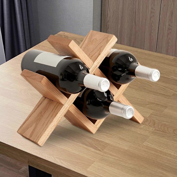 Rött Vin Display Rack Trä Vinflaskförvaring för Entré Hotell Restaurang