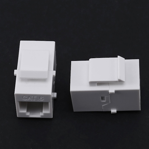 10 stk. Rj45 Konnektor Keystone Jack Cat6 Forlænger Kobler Ethernet Netværk Lan Cat 6 Kobler Jacks