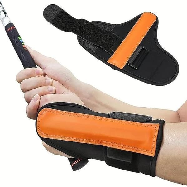 Golf Swing Training Set - with Wrist Stabilizer and Arm Support Strap - Improves Posture - Precision - and Power - Male and Female Golfers