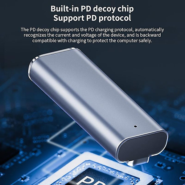 Adapterladdare Snabbladdning Magnetisk Aluminiumlegering Pd Usb C Till Mag-safe 2 Strömkonverterare För Macbook Air/pro Kaesi