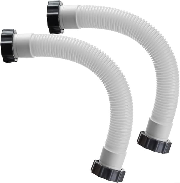 2-pakks erstatningsslanger med muttere for Intex bassengsandfiltersystem