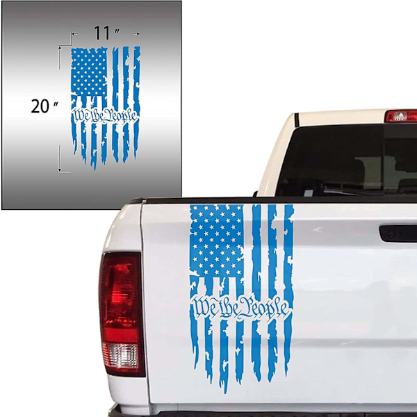 We The People Slitt Amerikansk Usa Flagg Lastebil Bakluke Vinyl Dekal Innledningen Til Den Amerikanske Grunnloven Dekal Kompatibel