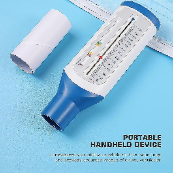 Ultechnovo Portabel Spirometer Peak Flow Meter Exspiratorisk Flödesmätare För Lungastma Detektor Andningsfunktionsmonitor För Vuxna