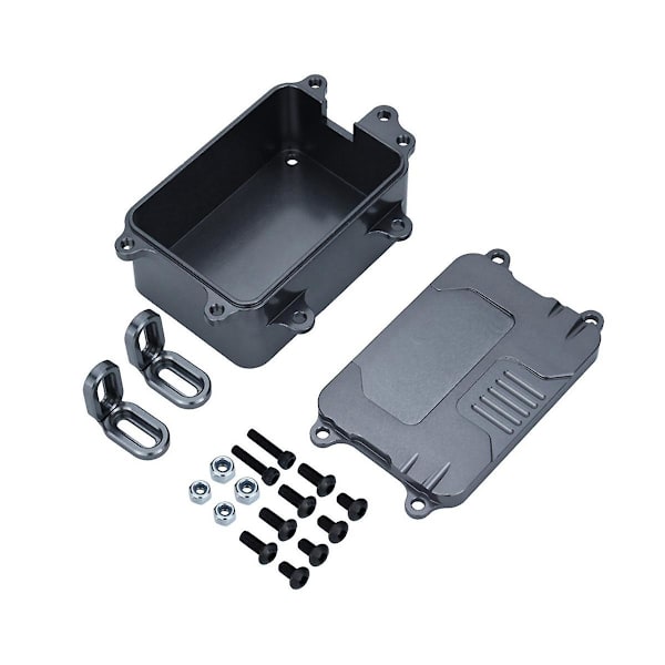 Metallmottagarlåda Esc Box Uppgraderingsdelar Passar För Scx10 1/10 Rc Spårat Fordon, Titanfärg
