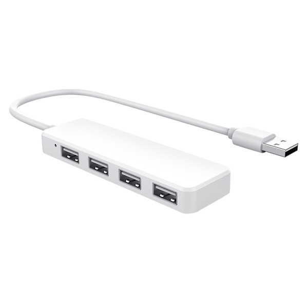 Ultra Slim USB Hub 4-port USB 2.0 Hub Hvid