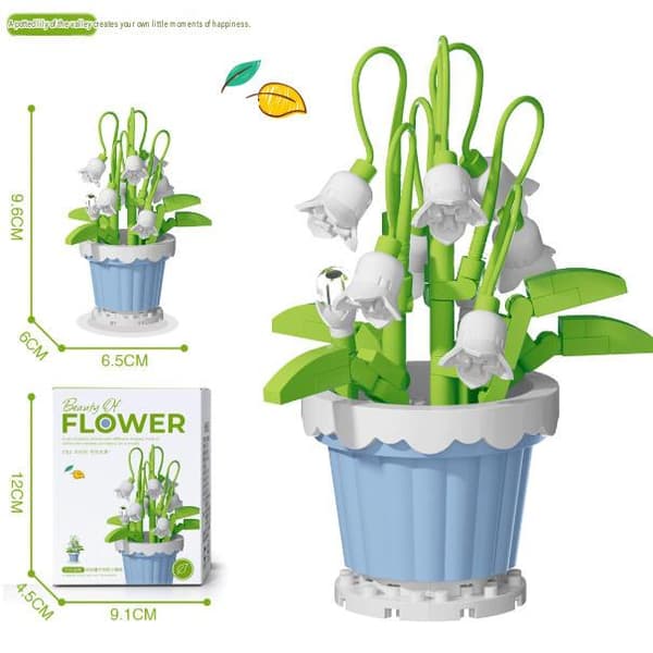 Evig Buket Mikro Byggeklodser – DIY Blomstermodel til Boligindretning og Børn – Stil 3