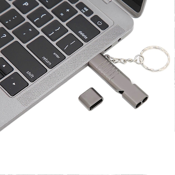 Fløjte USB Flash Drev Aluminium Legering Udendørs Vandtæt USB Flash Disk USB2.0 Flash Memory Stick med Nøglering Sort 256GB