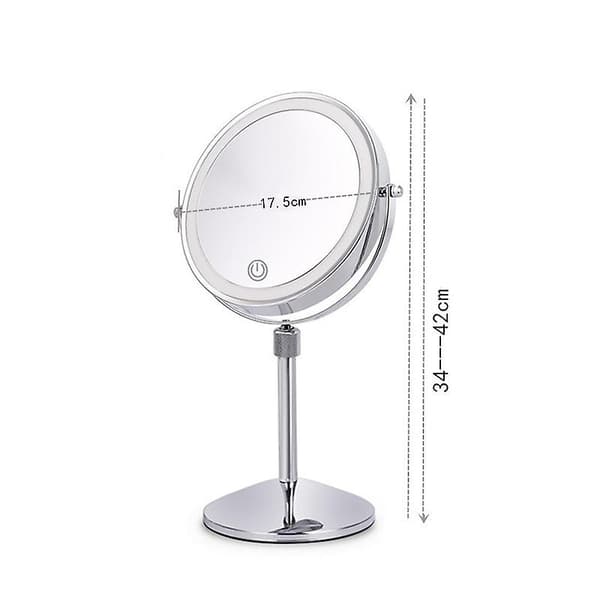 Makeup Spejl Plan + 7 Gange Forstørrelse (7-tommer Genopladelig)