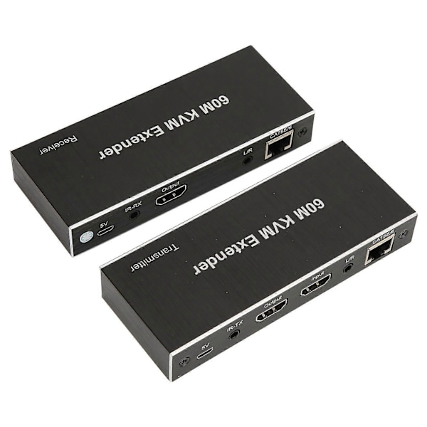 60m KVM Extender Multifunktionel 1080P 60Hz HD Multimedia Interface KVM USB Extender til TV DVD-afspiller PC 100?240V