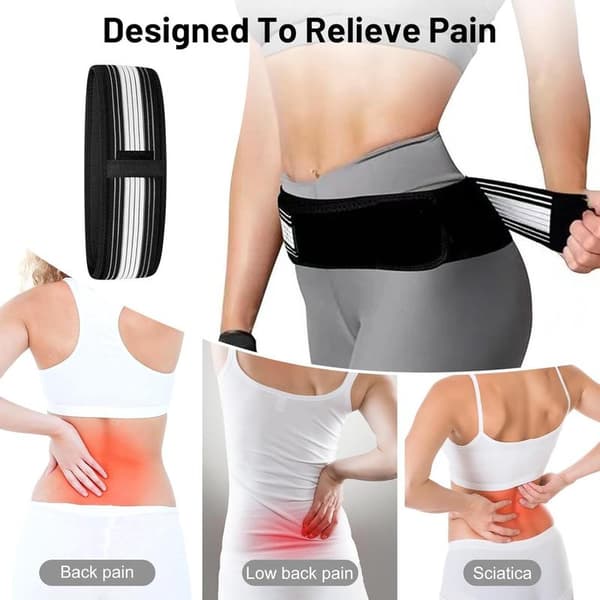 Sciatica Nerve Support Belt, 125 cm, Sciatica Nerve Support Belt with Velcro Closure, Unisex, Provides Lumbar and Pelvic Support