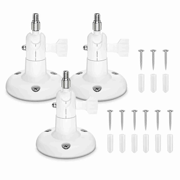 3-pack Justerbart Väggfäste för ARLO HD/ARLO PRO/ARLO PRO2/ARLO GO/ARLO ULTRA/WYZE CAM PAN Hemmakamera Monteringsfäste Utomhus Inomhus för Hemsäkerhet
