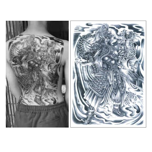 Back Temporary Tattoo Warrior