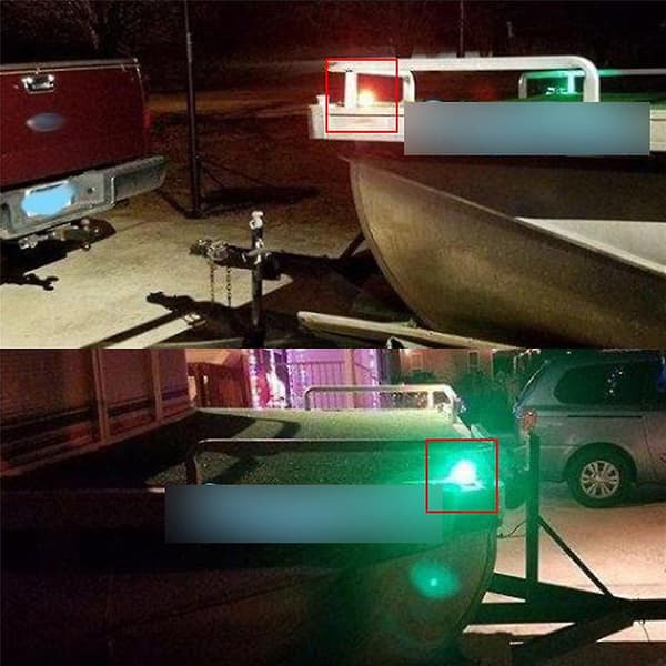 1 Par LED Rød+Grøn Flush Mount Marine Båd RV LED Side Navigationslys Rustfrit Stål Vandafvisende til Bådsidesmontering