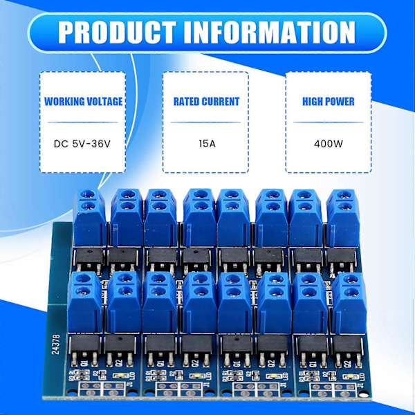 20 st 15A 400W MOSFET Trigger Switch Drive Modul PWM Regulator Kontrollpanel