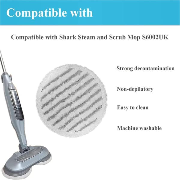 S6002UK dampmoppputer, erstatning for Shark S6002UK S8201UKCP dampmopp, gjenbrukbare damp- og skrubb-alt-i-ett rengjøringsmoppputer