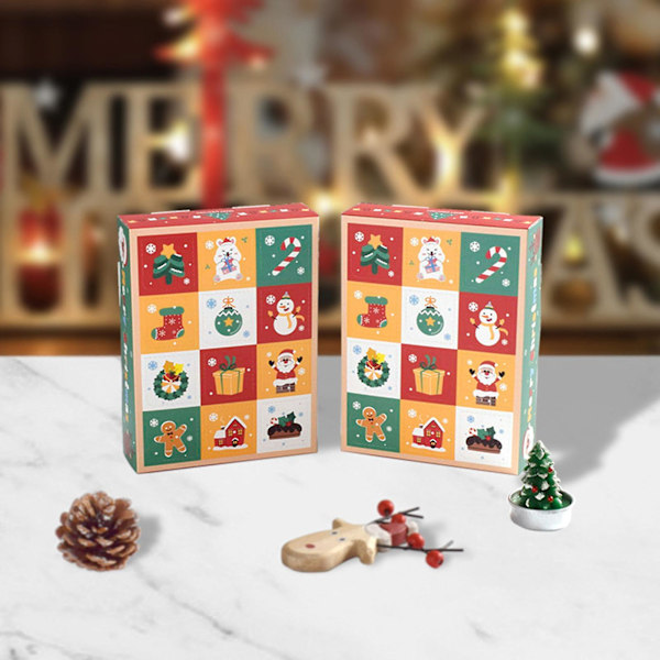 5 st jultomte tomma lådor 12 fack roliga poke DIY nedräkning advent blind box nyårsfestival present