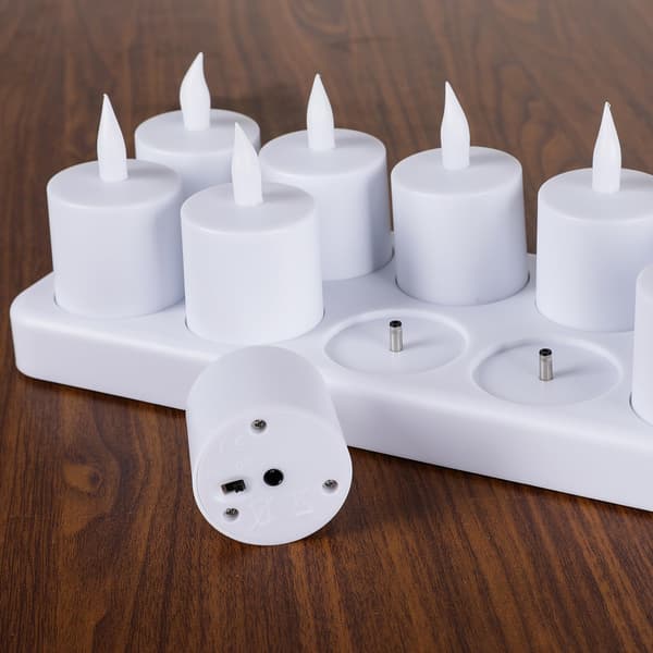 Rechargeable Tealights, 12 Pcs Rechargeable Candles A A