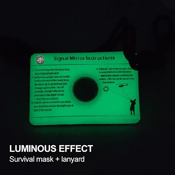 Signal Mirror Survival Reflective Mirror, utomhus Survival Signal Mirror, vattentät Reflective Signal Mirror med kompasshalsband