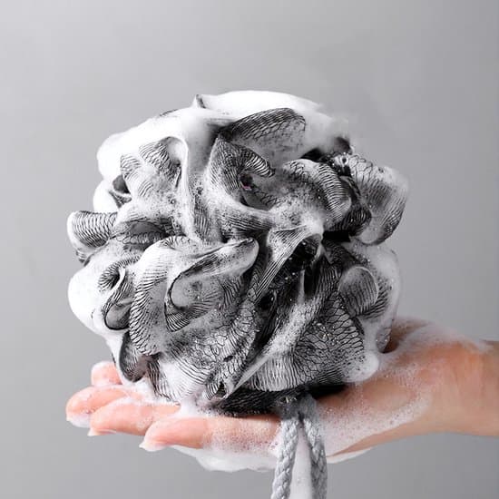 4-pak - Ekstra tykke badebolde - Blødt net - Badesvamp - Sort, 66g hver
