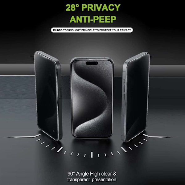 Privacy Tempered Glass Screen Protector for iPhone 14 Plus - 9H Scratch Resistant, Easy, Bubble-Free Installation