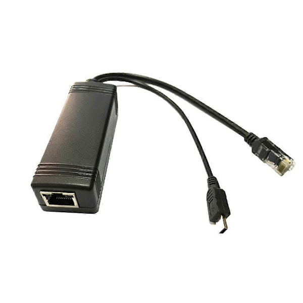 Aktiv PoE Splitter Power Over Ethernet DC 48V til 5V 2A Micro USB Plugg