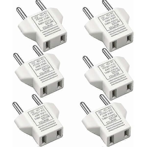 6 stk. US til EU EU Adapter Stikdåse