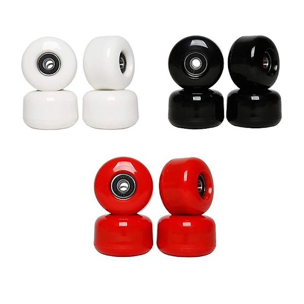 4 stk. skateboardhjul 54x36mm med Abec-9 lejekombo 82a, rød
