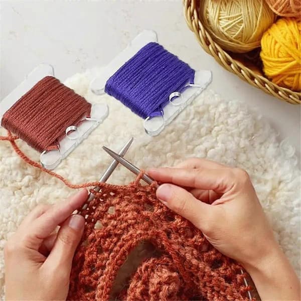Akryl Flosstråder Akryl Broderitråd Organizer Flossholder 10 stk Tråddråpe Sting Trådspoler Tråd