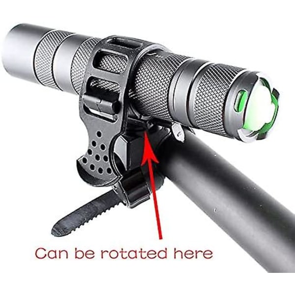 Sykkel Lykt Feste Klemme, 360 Graders Rotasjon, Universell LED Sykkel Lykteholder