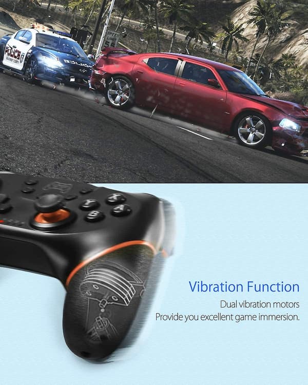 Switch-kontroller, trådlös Pro-kontroller för Switch/switch Lite/switch Oled, Switch fjärrkontroll Gamepad med joystick, justerbar Turbo-vibration, Ergono