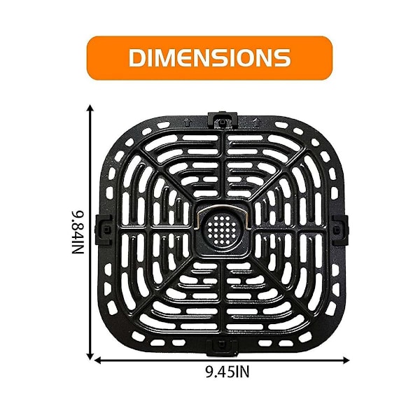 Grillplatta för Instant Vortex Plus 6QT Airfryers, Uppgraderad Kvadratisk Grillpanna