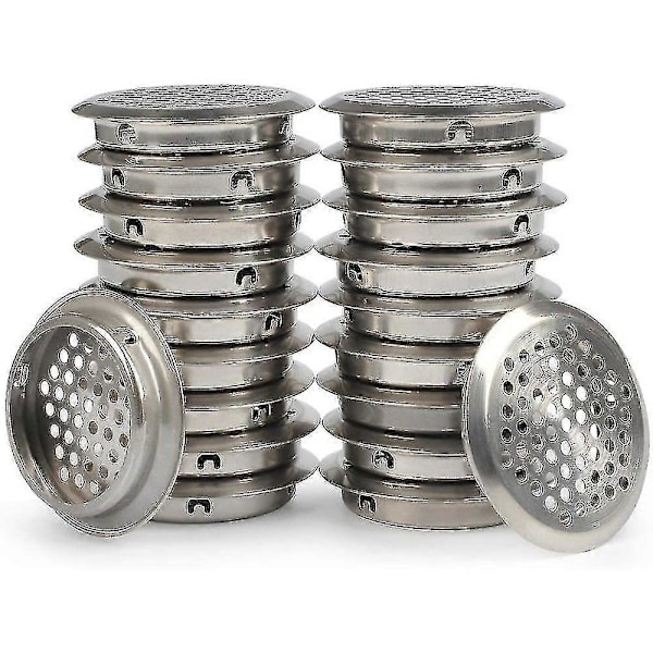 50 stk. Ventilationsgitter Rustfrit Stål Ventilationshul