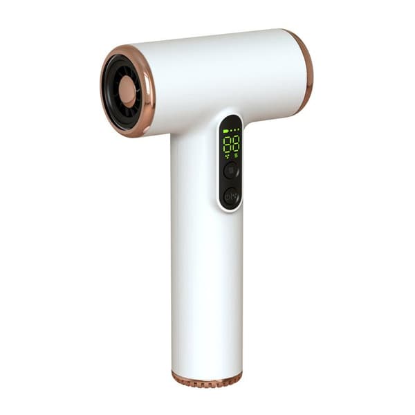 Professionel trådløs hårtørrer - 3 hastigheder og 3 temperaturer, USB-genopladeligt batteri, 200W hårtørrer, hårtørrer med digitalt display til kvinder
