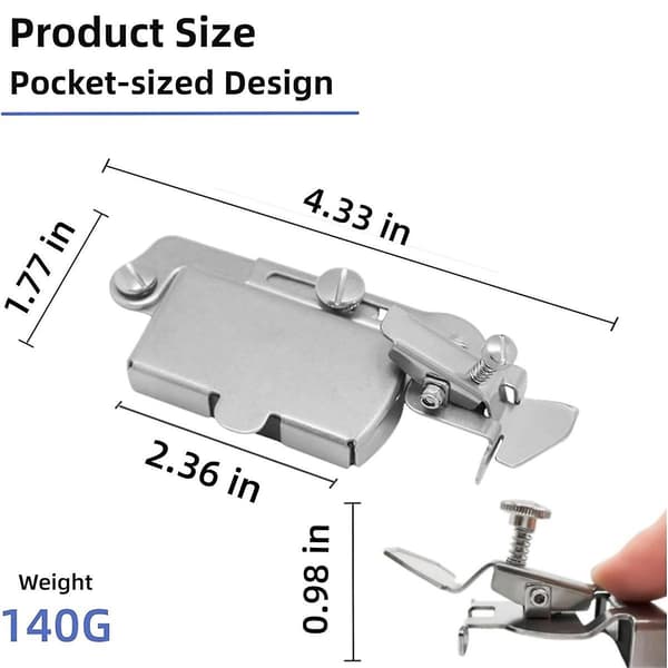 2 stk. Magnetisk sømguide til symaskine, magnetisk sømguide med clips, sy tilbehør og