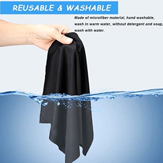 Microfiber Cleaning Cloths, 20-Pack - Black and Grey, Reusable and Durable - Perfect for Cleaning Glass and Electronics.