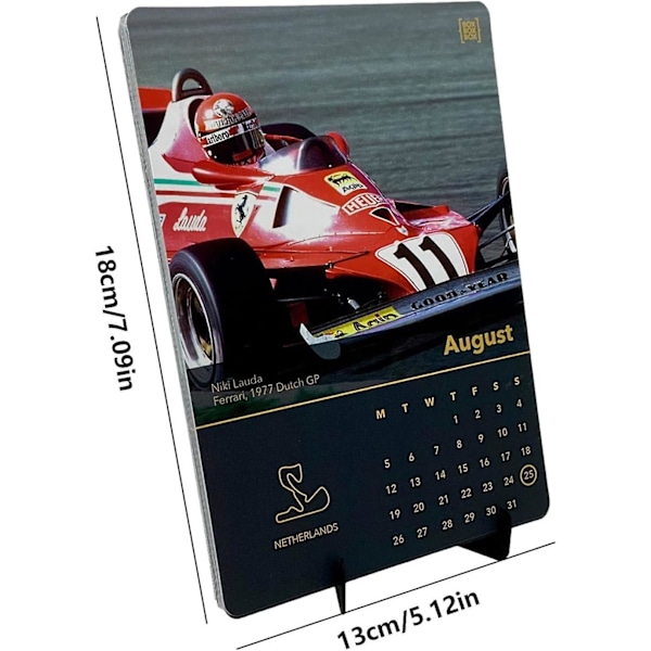 F1-kalenteri, F1-kilpailukalenteri, F1-työpöytäkalenteri, F1-kalenteri F1-harrastajille, lahja F1-kilpailufaneille