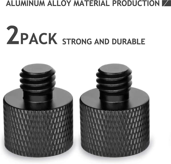 Mikrofonstativ Adapter 5/8 Hun Til 3/8 Han Adapter Gevind Til Mikrofonstativer 2 Pak