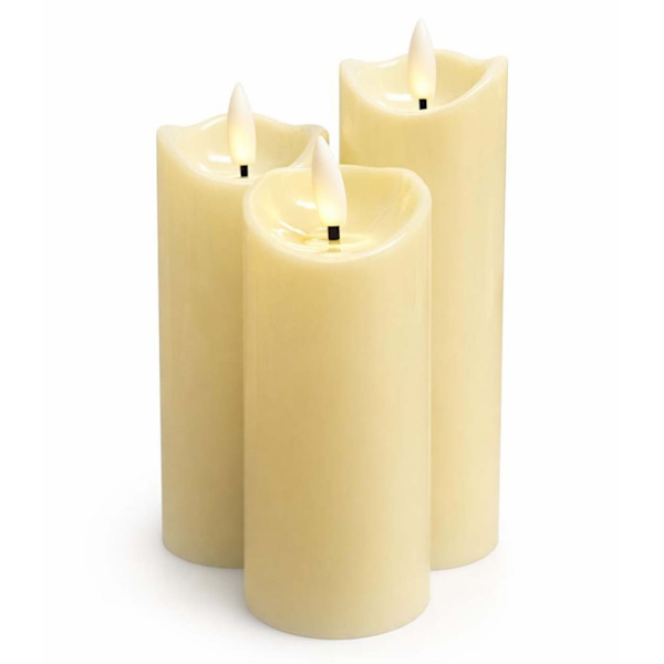 3-Pack Battery-Operated LED Candles with Flickering Flame