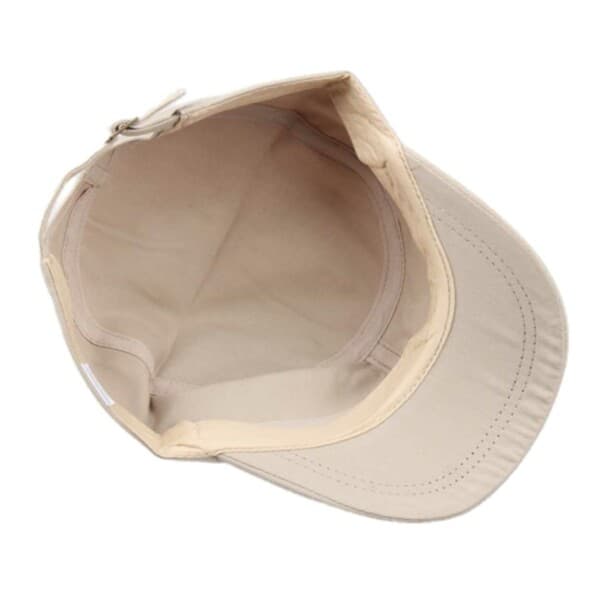 Beige militærlue – flat armélue