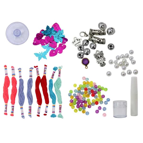 Creative Jewelry Set with Embroidery Thread and Beads for Children