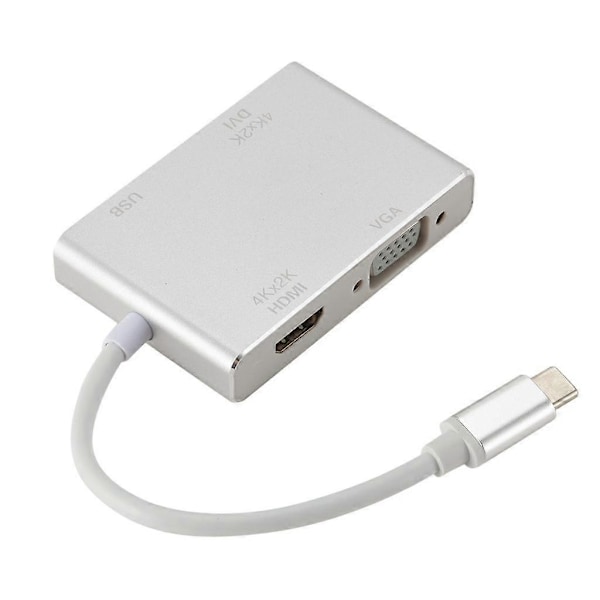 Type C - DVI VGA Audio -sovitin USB 3.1-C Multiport -sovitin PC-laitteille