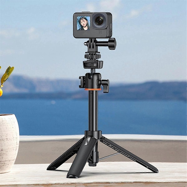 Action Camera Cold Shoe-adapter med 180° justering, 1/4 tommers skruehull, kompatibel med GoPro