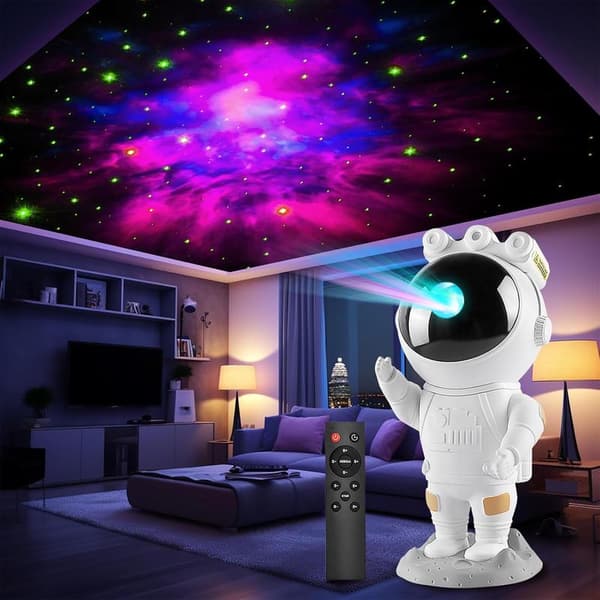 2-in-1 Galaxy Projector Night Light, Portable, Adjustable, Automatic USB Starry Sky Projector, LED Star Projection Lamp