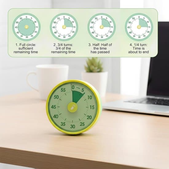 Børnevenlig visuel timer - Mekanisk timer - Magnetisk 60-minutters timer - Til køkken, klasseværelse og kontor